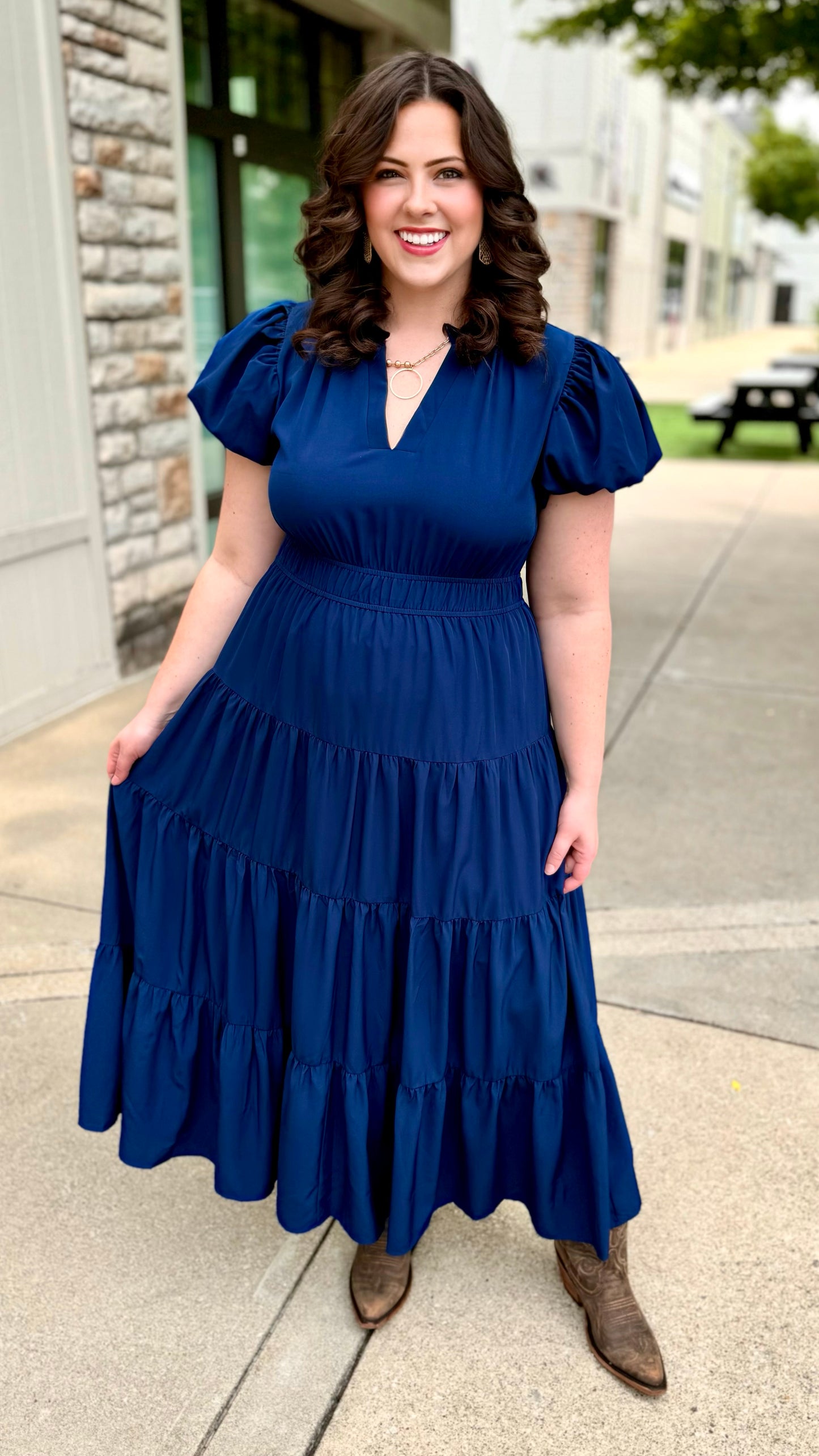 Classic Covington Maxi Dress - Navy