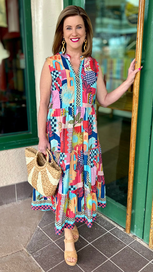 Solaire Midi Dress - Print