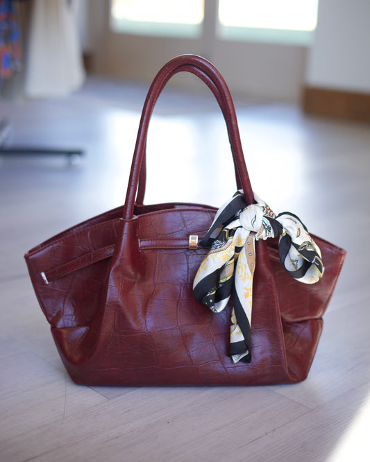 Structured Tote - Merlot