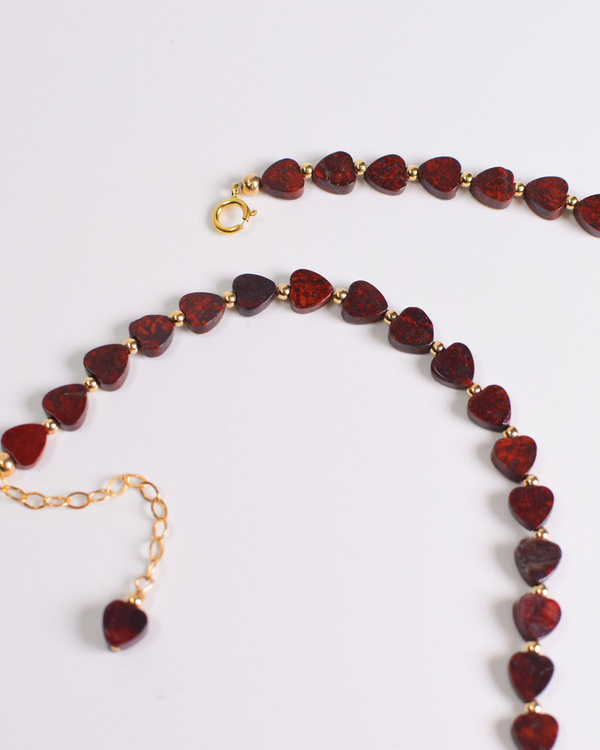 Jenny Baker Pippa Heart Necklace - Crimson
