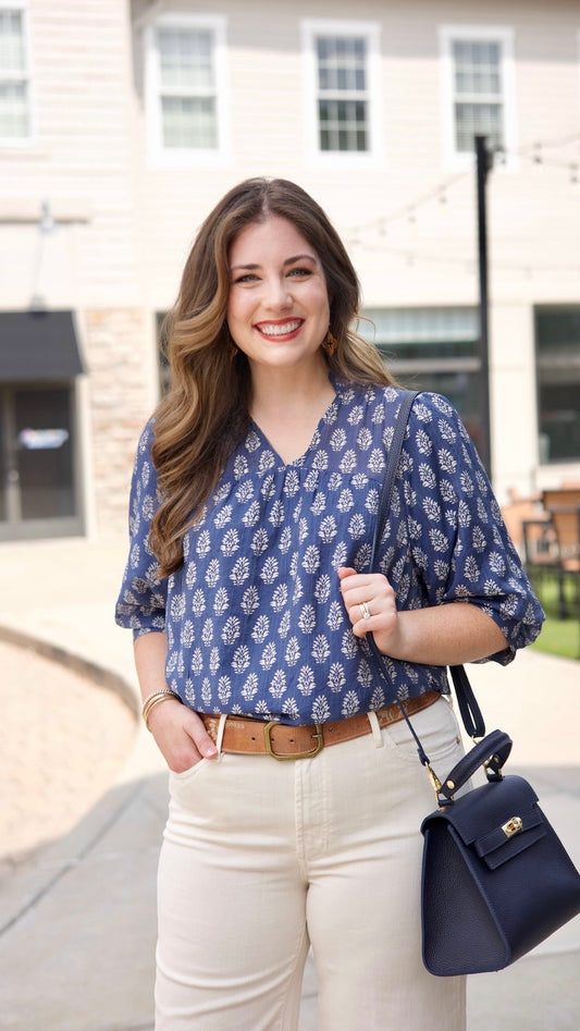 Bree Blue Floral Top
