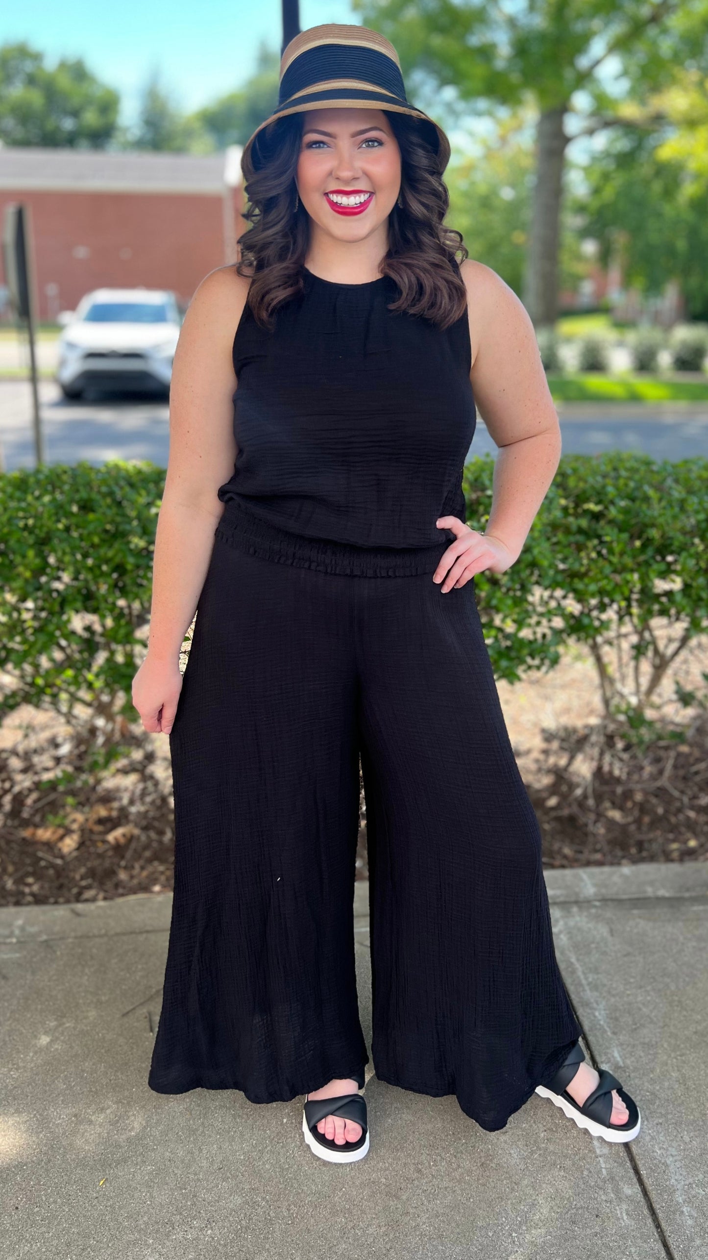 Michael Stars Gauze Janelle Tank - Black