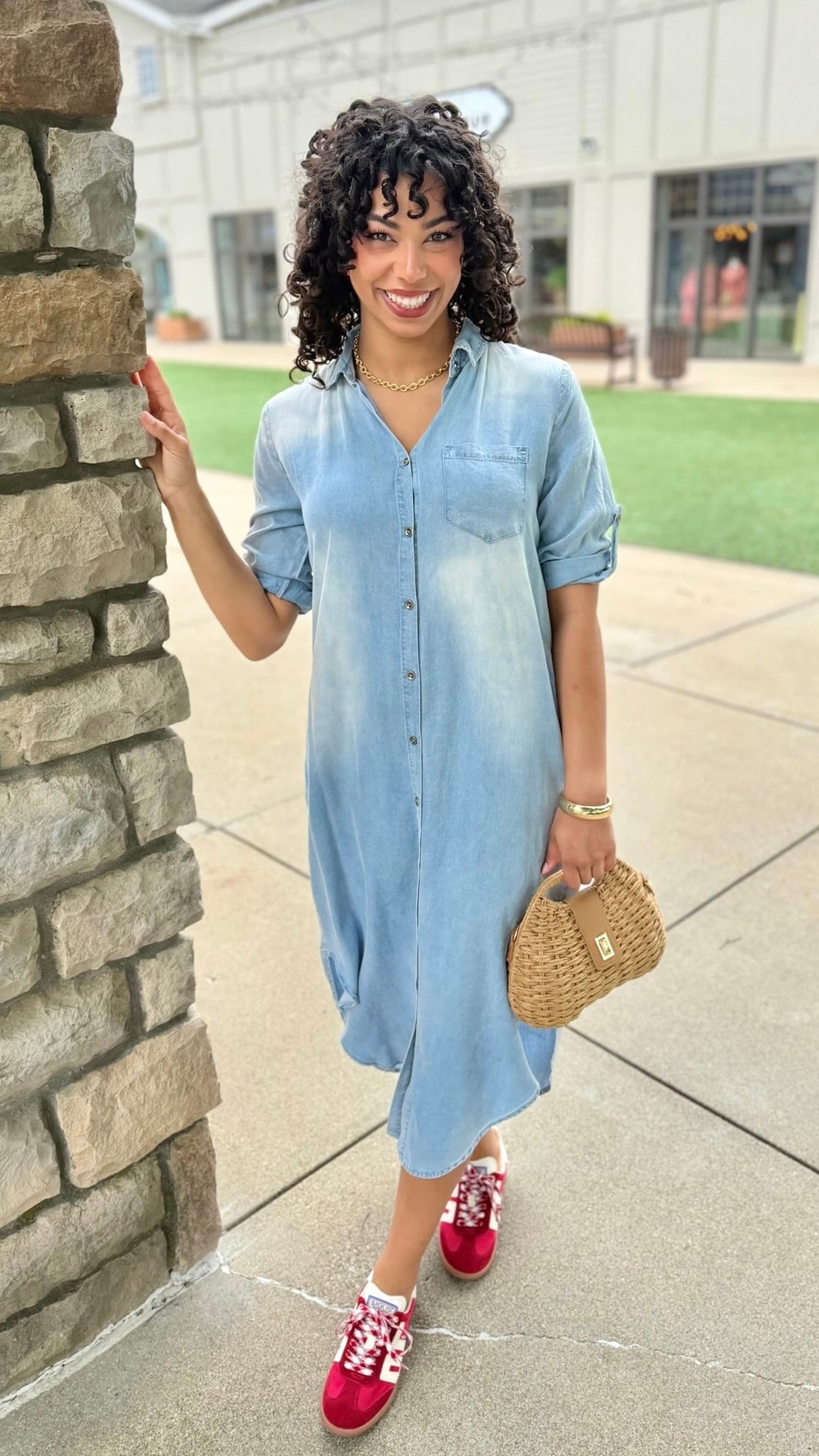 Janine Denim Midi Dress