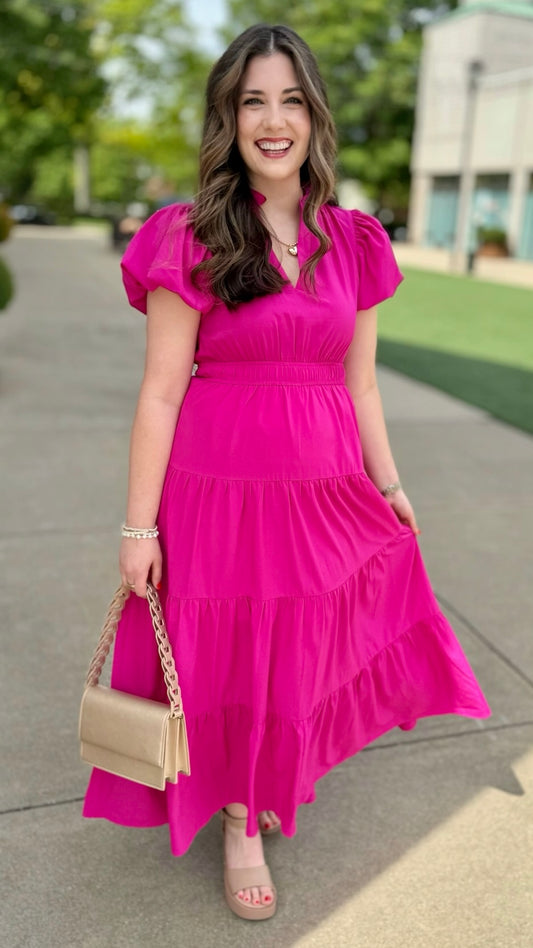 Classic Covington Dress - Magenta