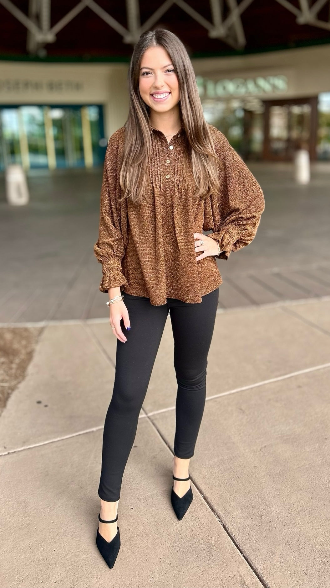 Emily McCarthy Charlotte Top - Gold