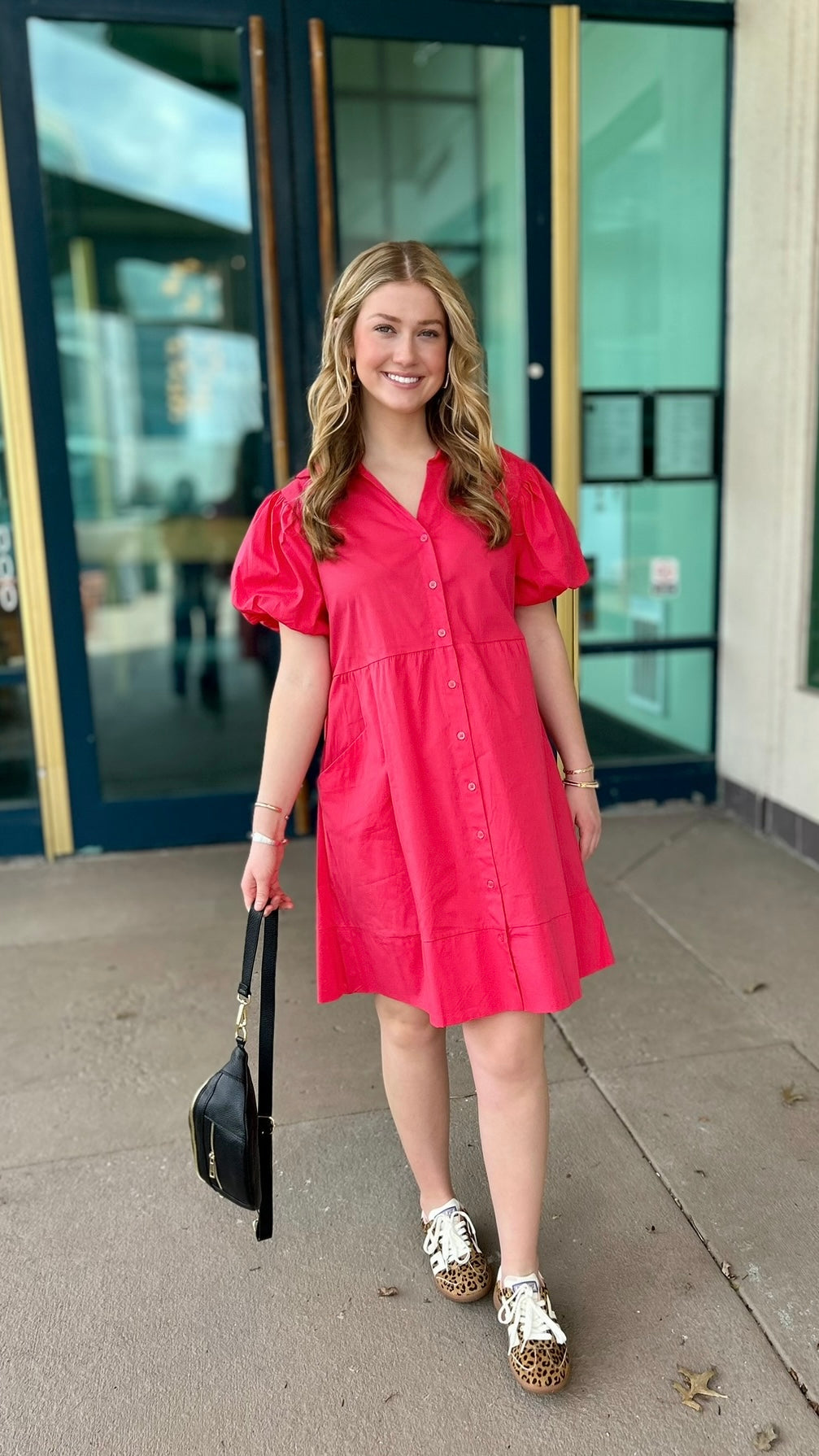 Sofia Nelda Dress - Coral