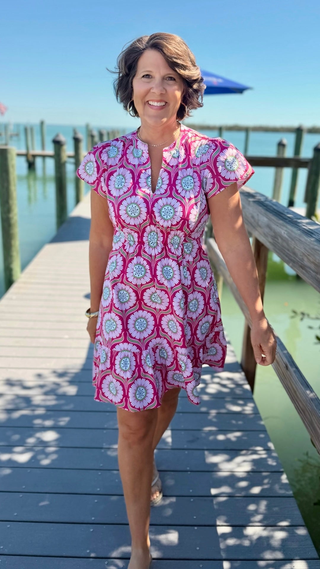 Uncle Frank Wind Dance Dress - Fuchsia