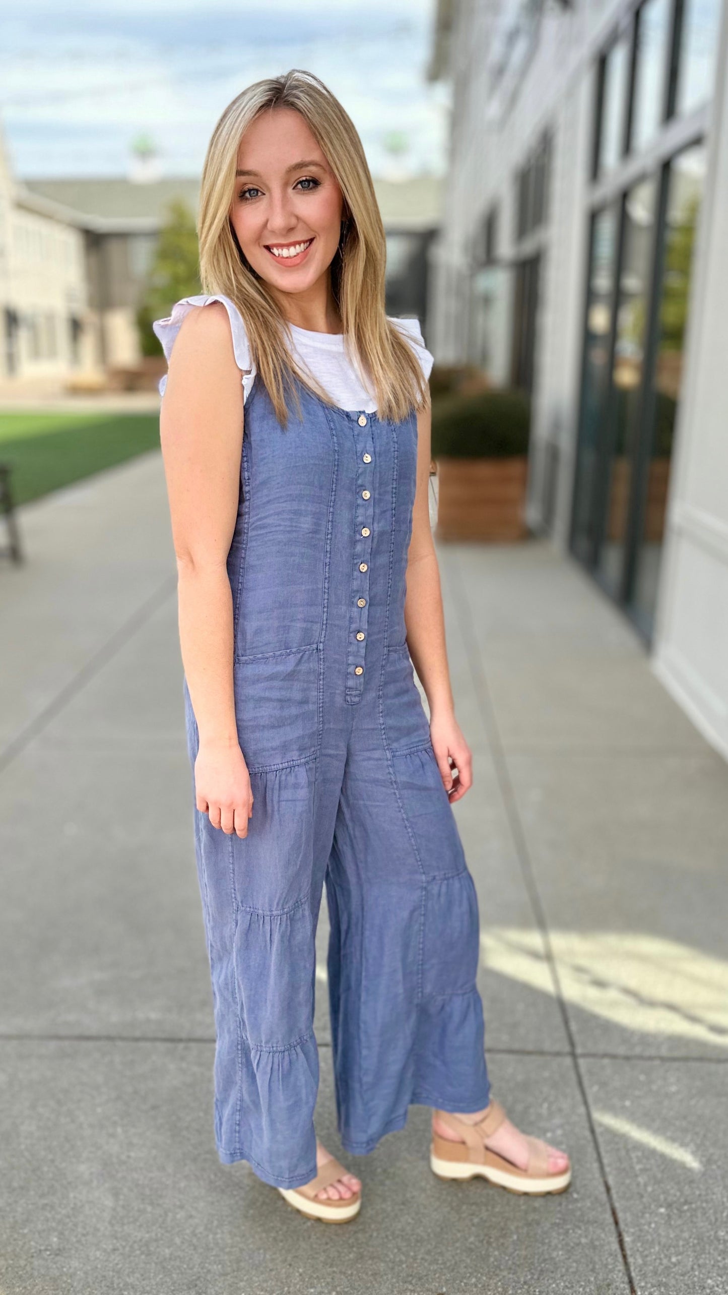 Wearables Tiered Crop Jumpsuit