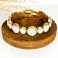 Gold Pearl Cluster Bracelet