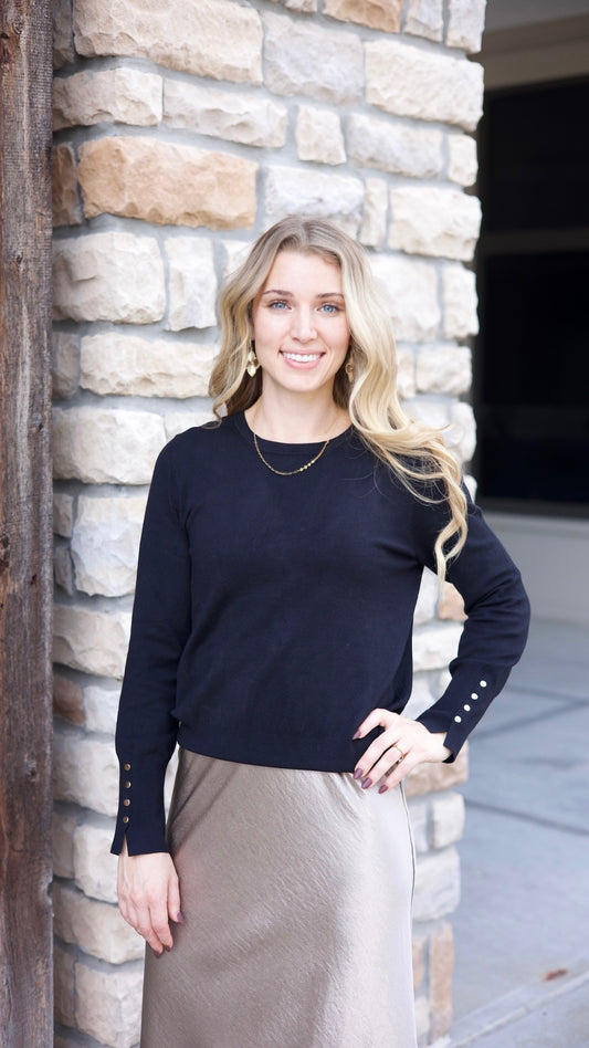 Gabbie Knit Top - Black