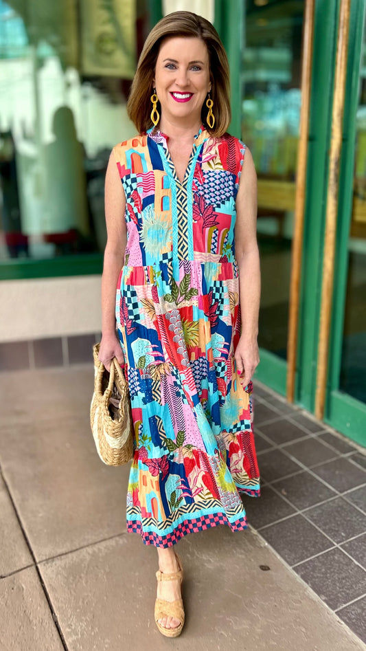 Solaire Midi Dress - Print