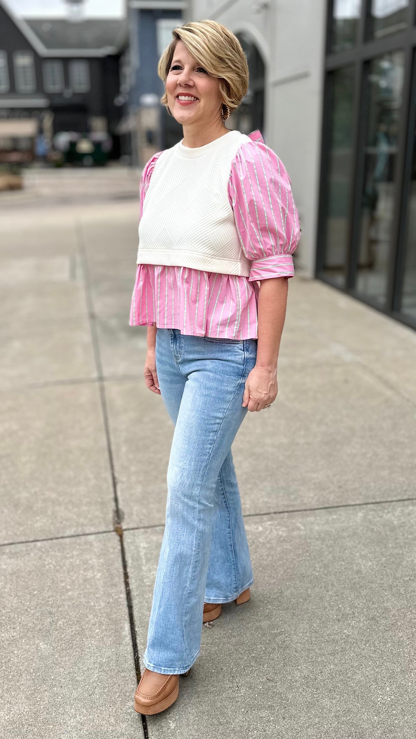 Prep In Your Step Layered Top - Pink