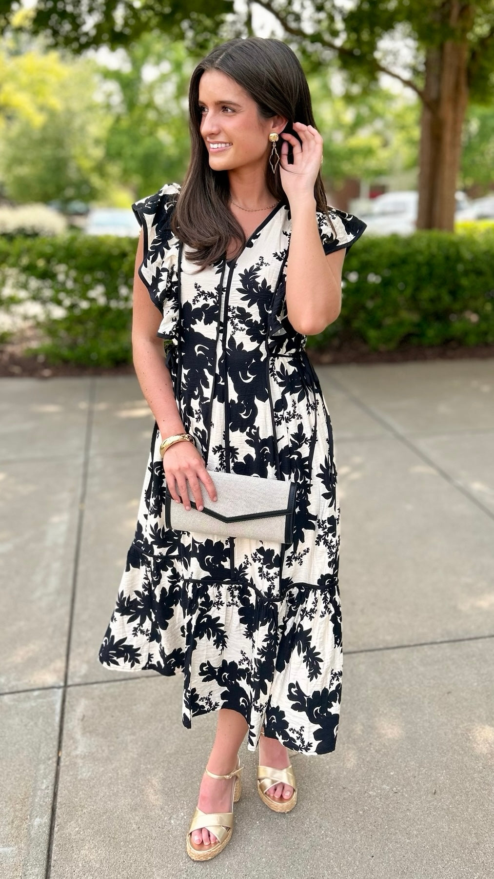 Marsha Dress - Black & Ivory