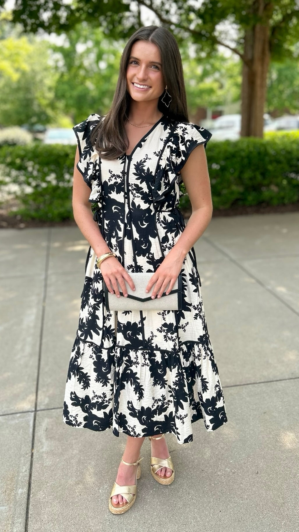 Marsha Dress - Black & Ivory