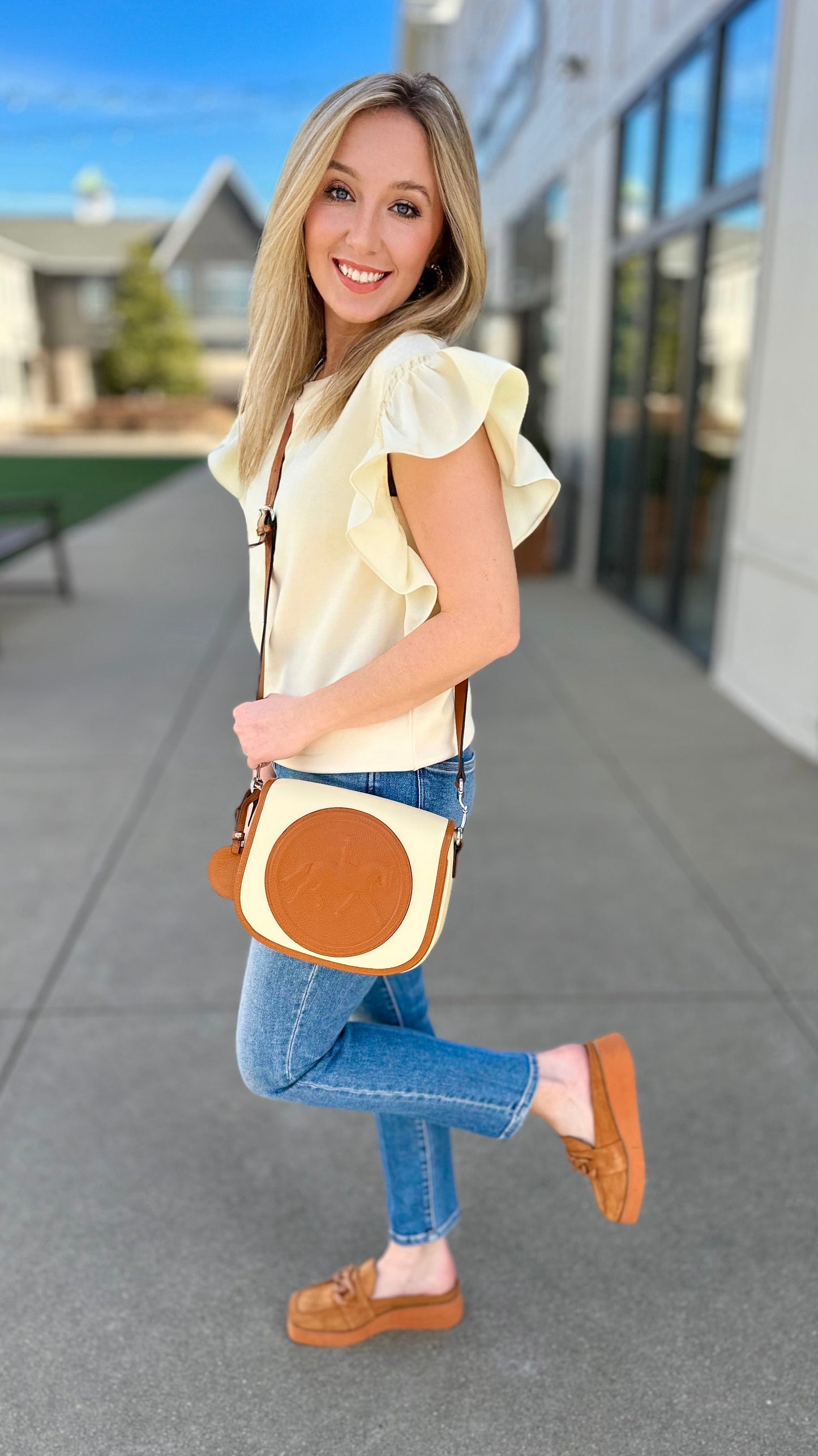 Flutter Sleeve Sweatshirt - Buttercream