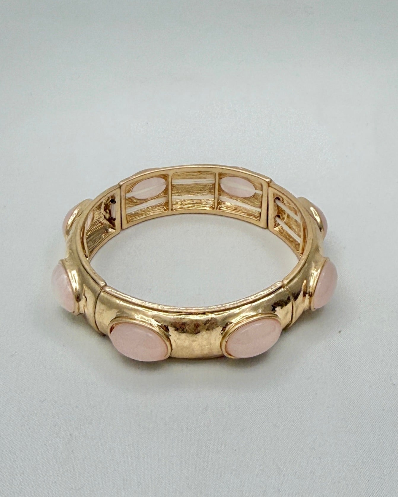Gold with Pink Stone Bracelet