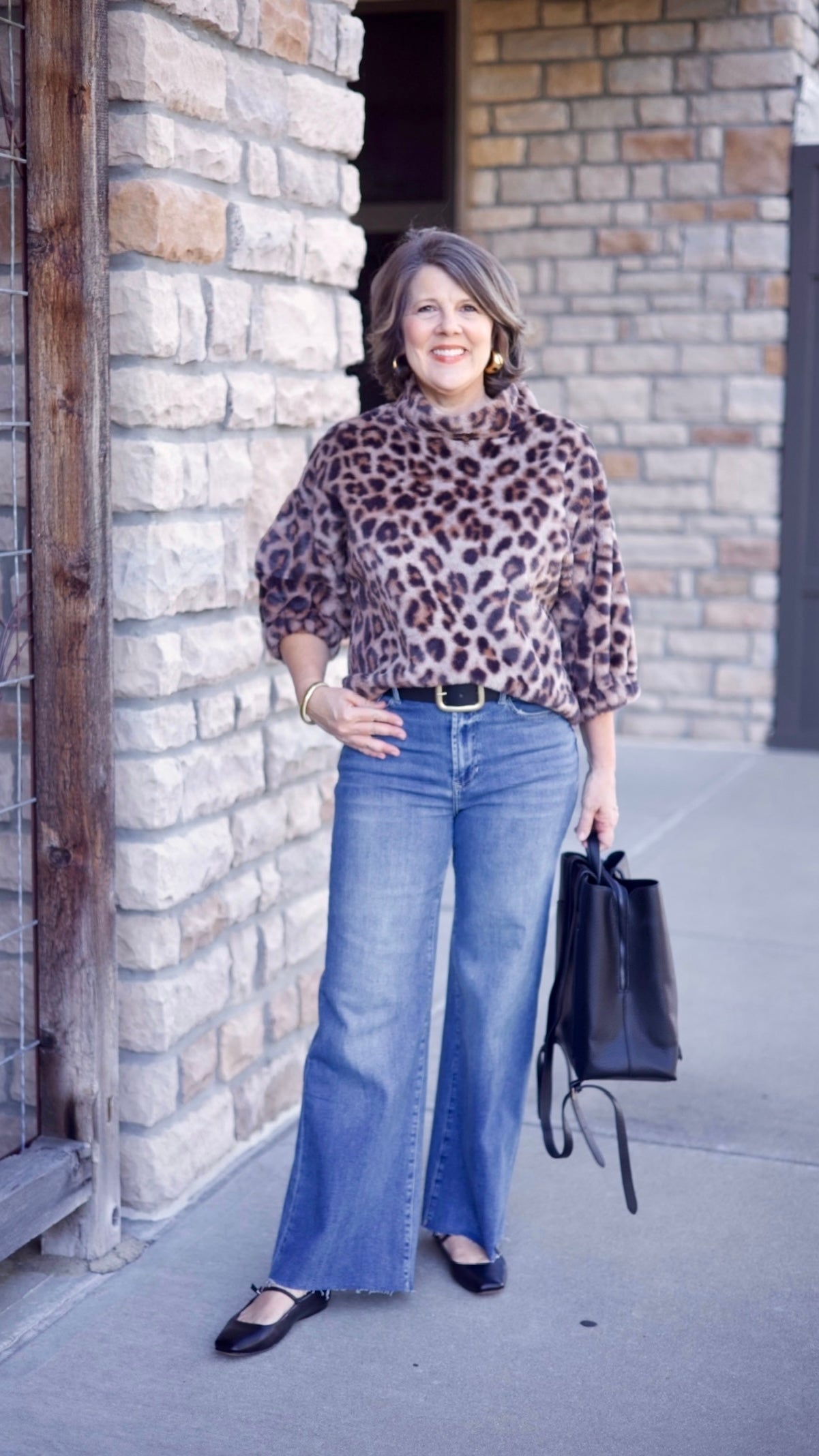 Ivy Jane Leopard Fur Popover