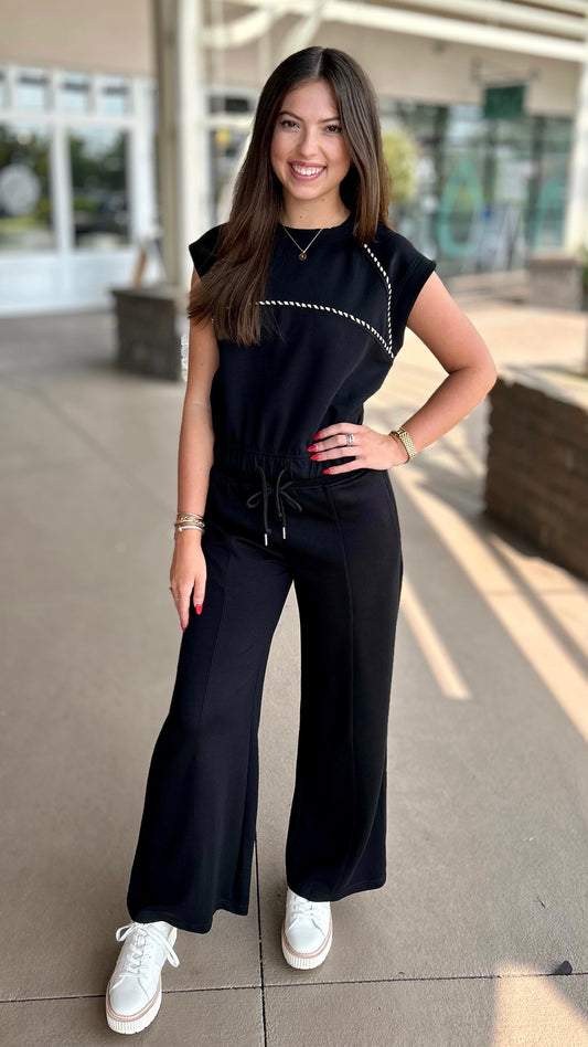 Sensational Cinched Waist Top - Black