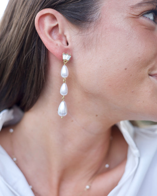 Charlotte Gold & Pearl Earrings