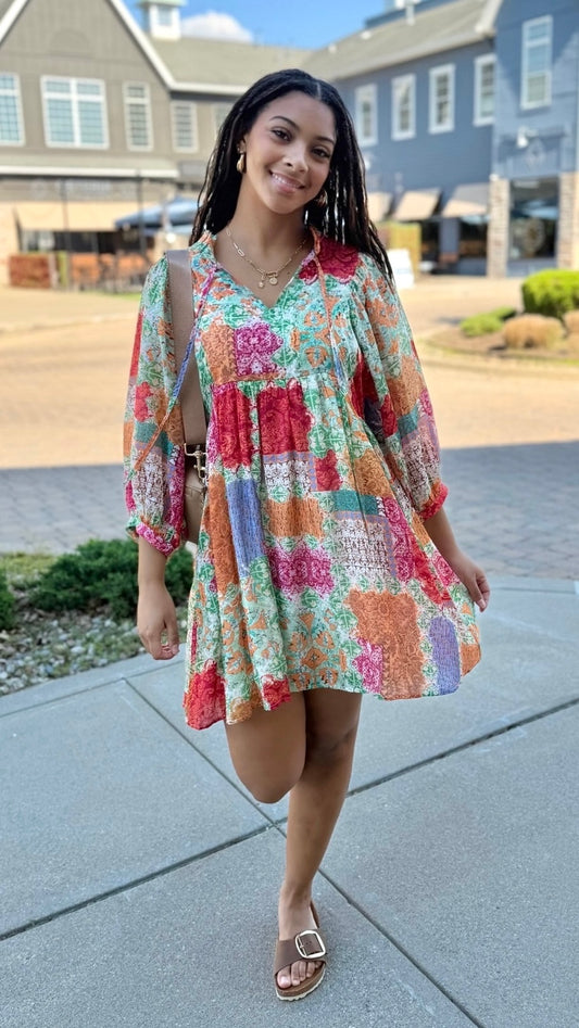 Valerie Vintage Patchwork Dress