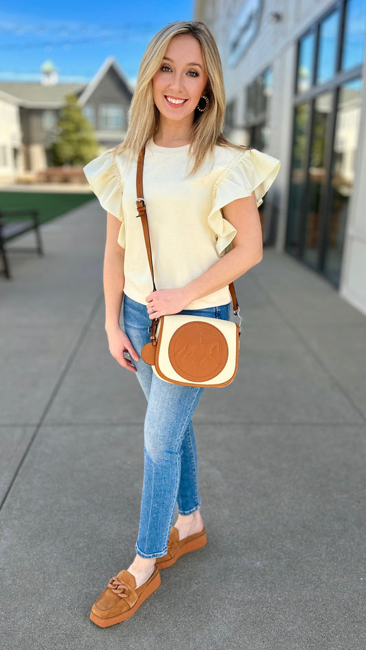 Flutter Sleeve Sweatshirt - Buttercream