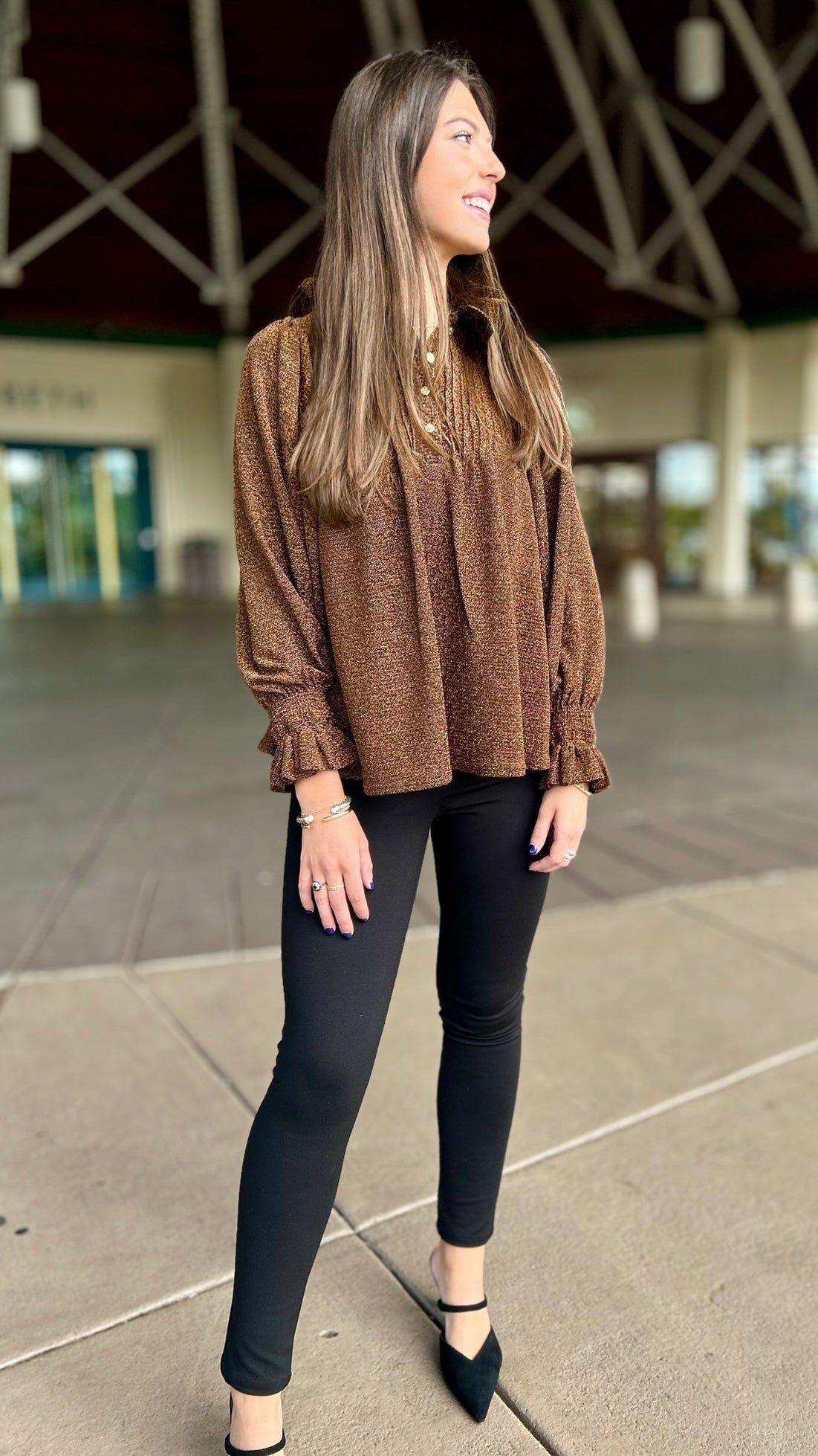 Emily McCarthy Charlotte Top - Gold