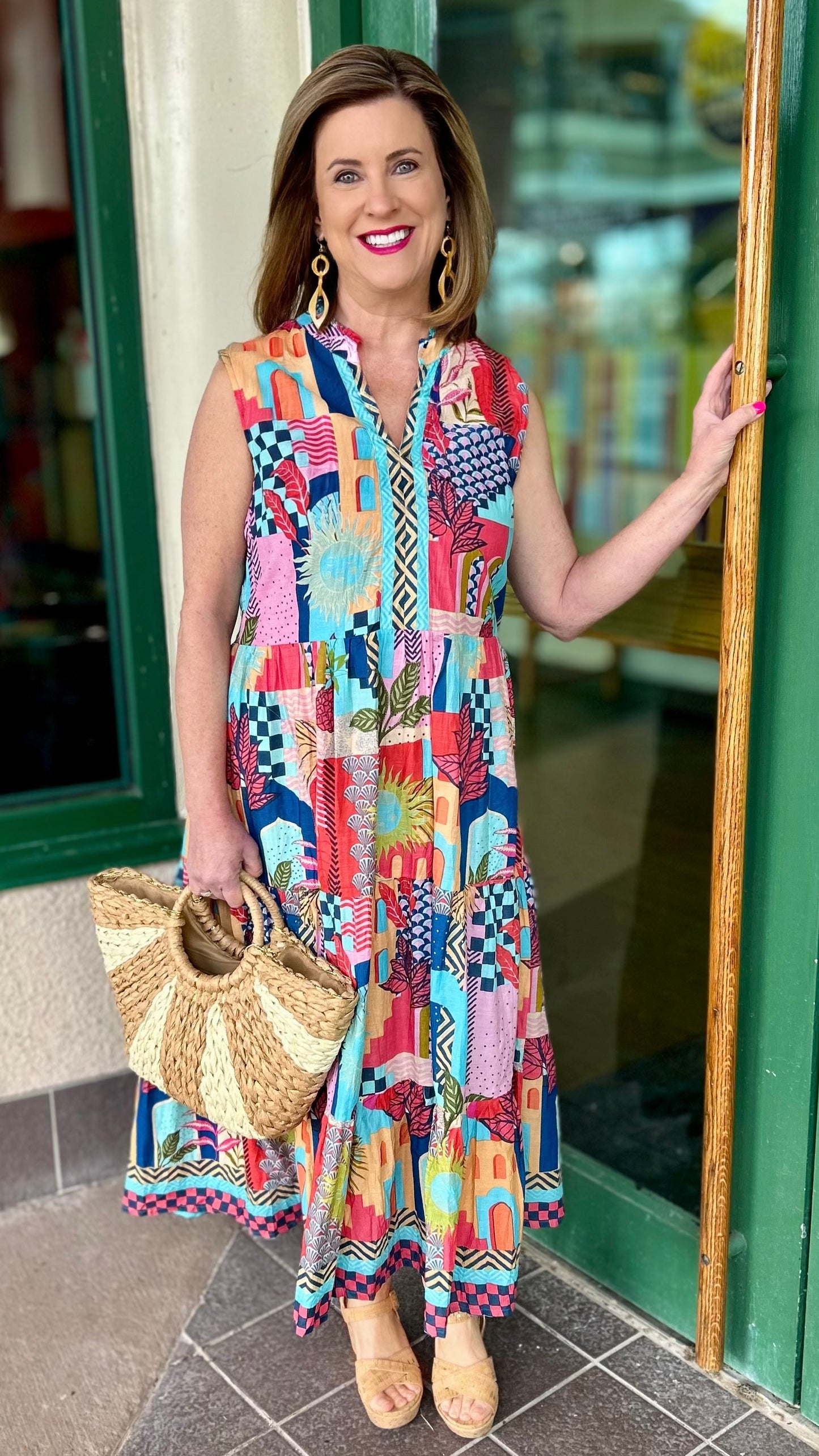 Solaire Midi Dress - Print