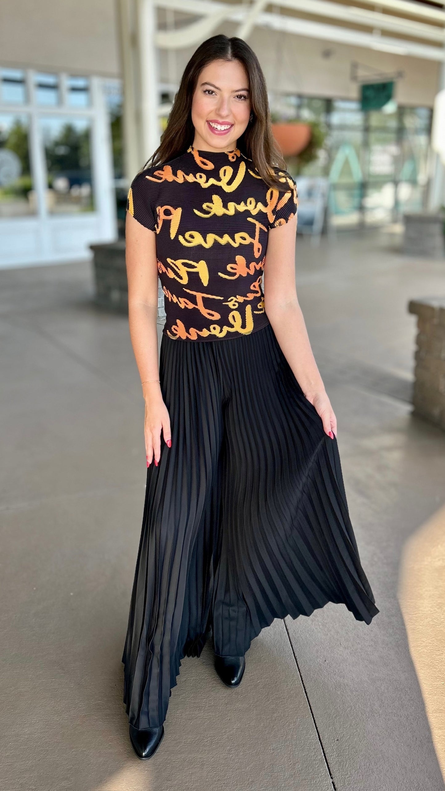 Jane Graffiti Stretch Top