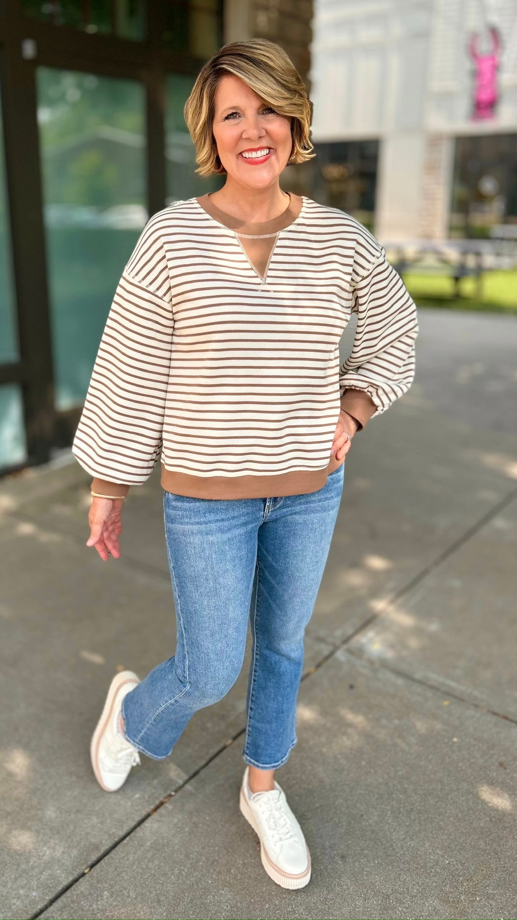 Striped Ecru Sweater