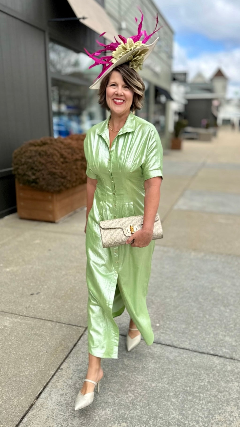Emily McCarthy Georgia Dress - Opal Green