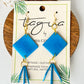 Tagua Petra Earrings - Turquoise