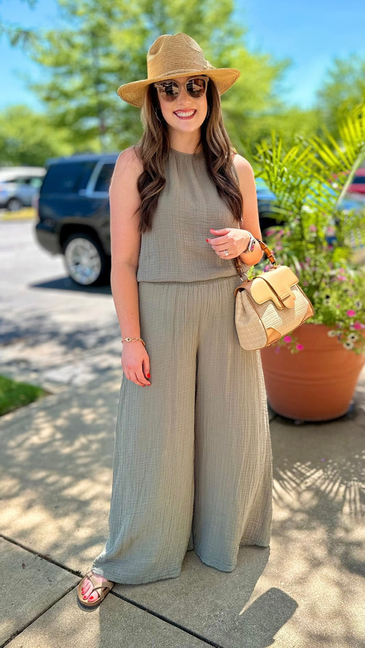 Michael Stars Gauze Janelle Tank - Olive