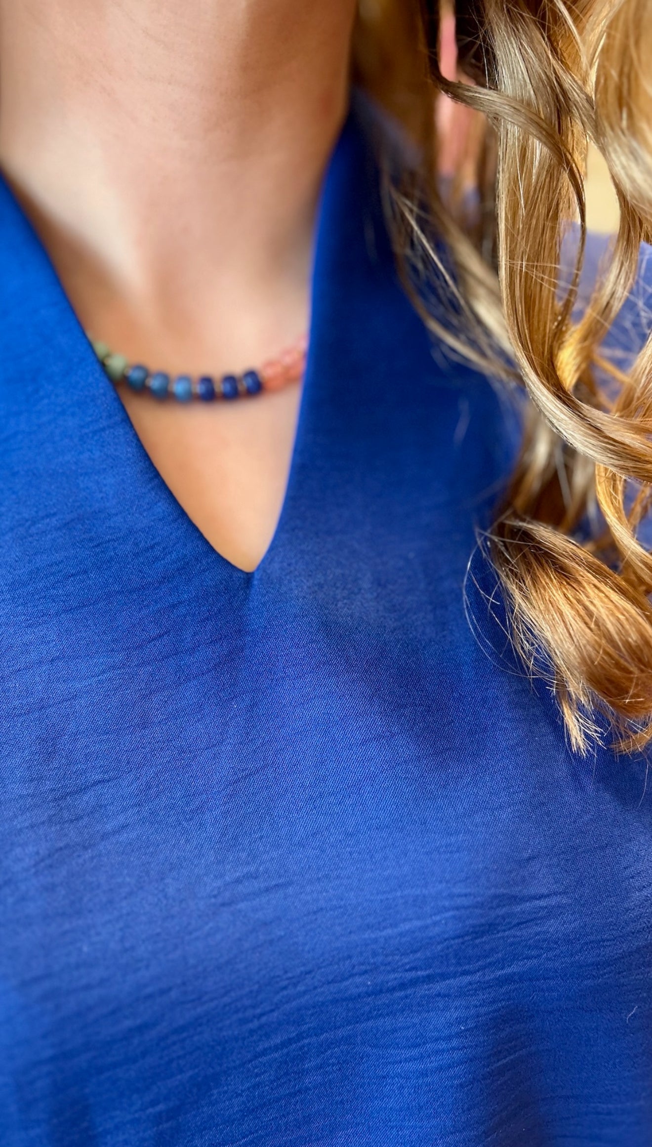 Ivy jane Funnel Collar Top - Royal