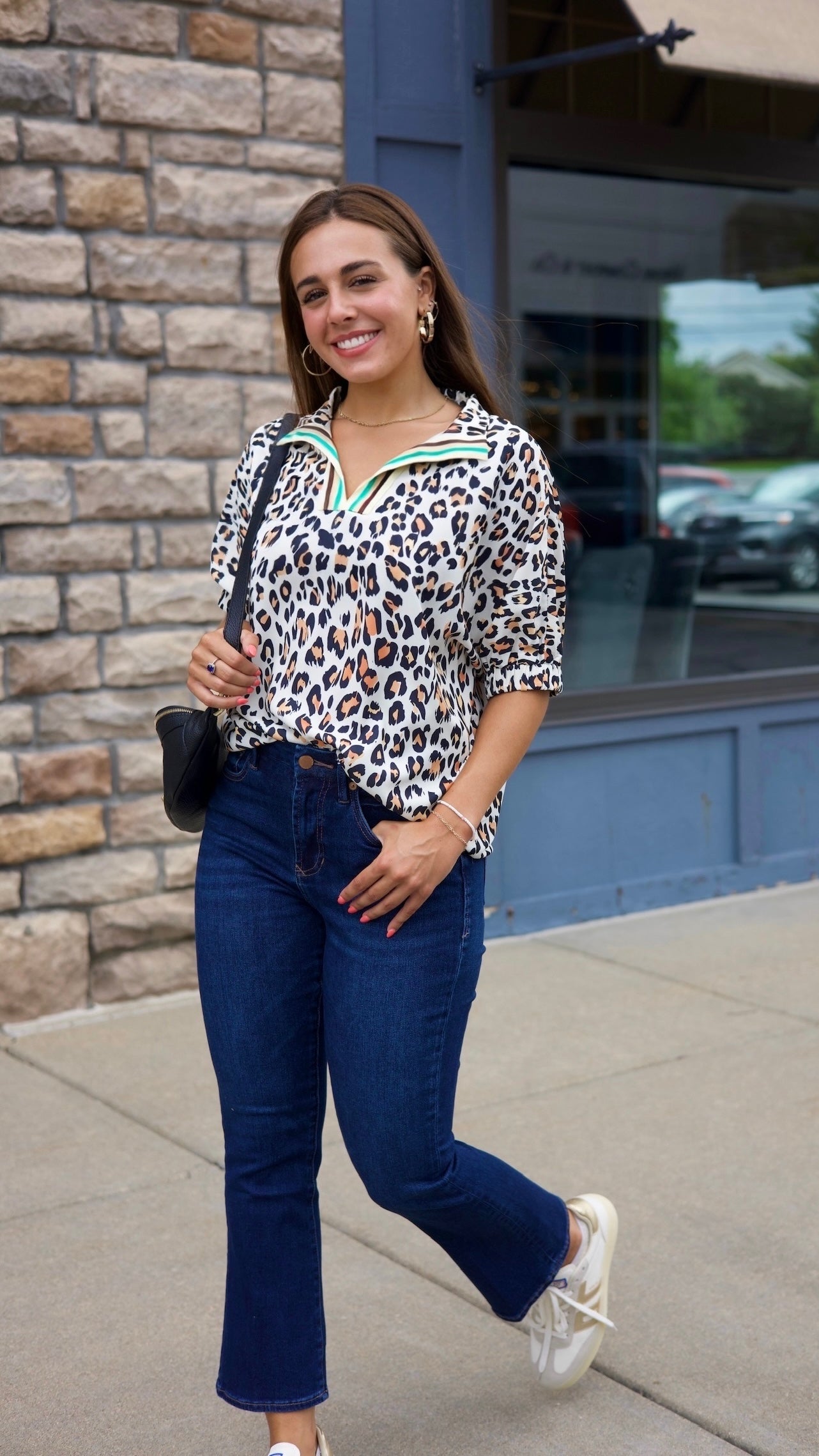Lydia Wild Leopard Colorful Blouse
