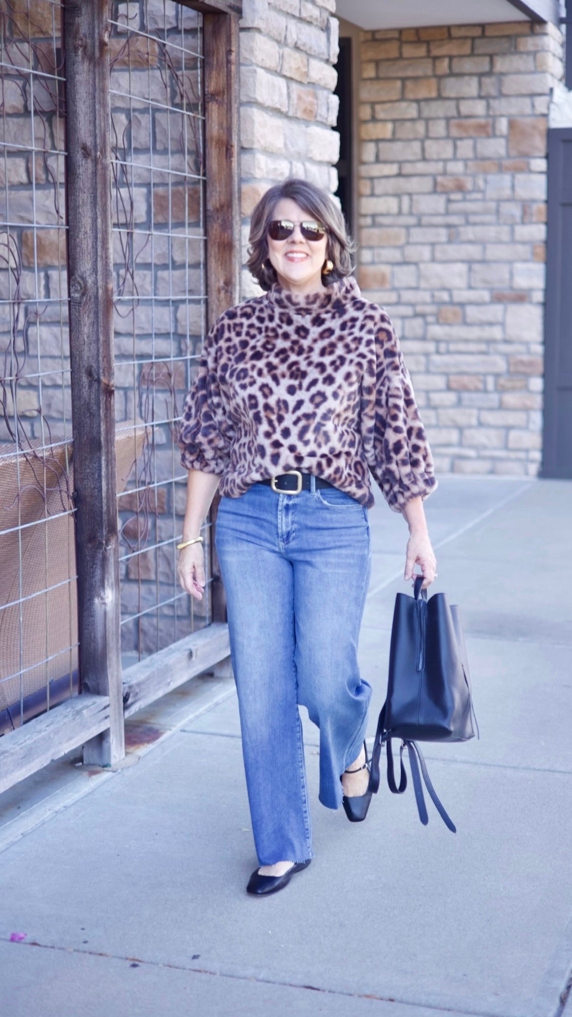 Ivy Jane Leopard Fur Popover