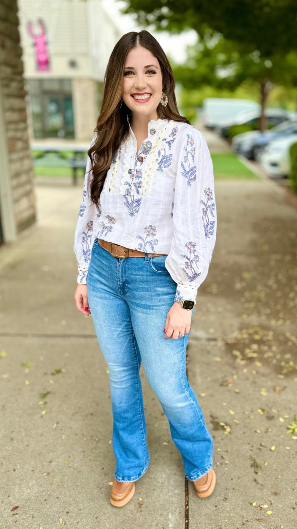 Ivy Jane Wildflowers Ric Rac Button Blouse