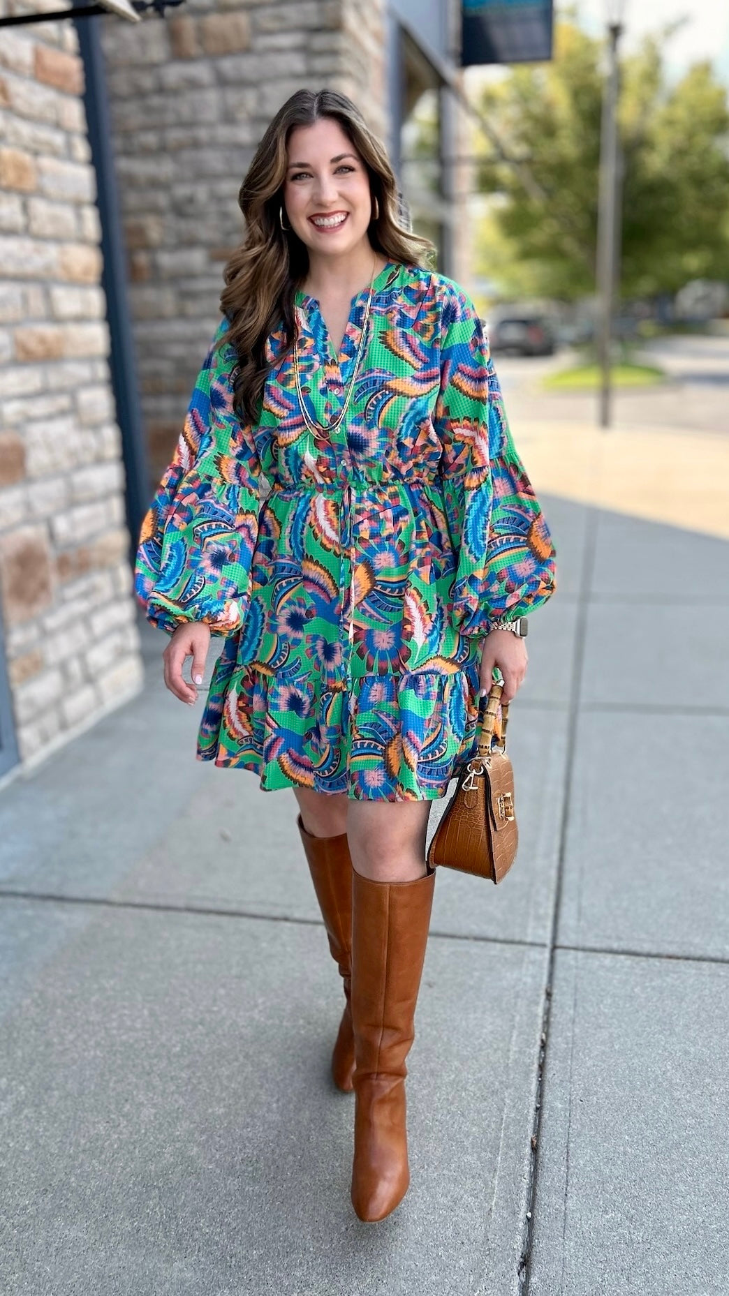 Birds Of A Feather Dress - Multi Color