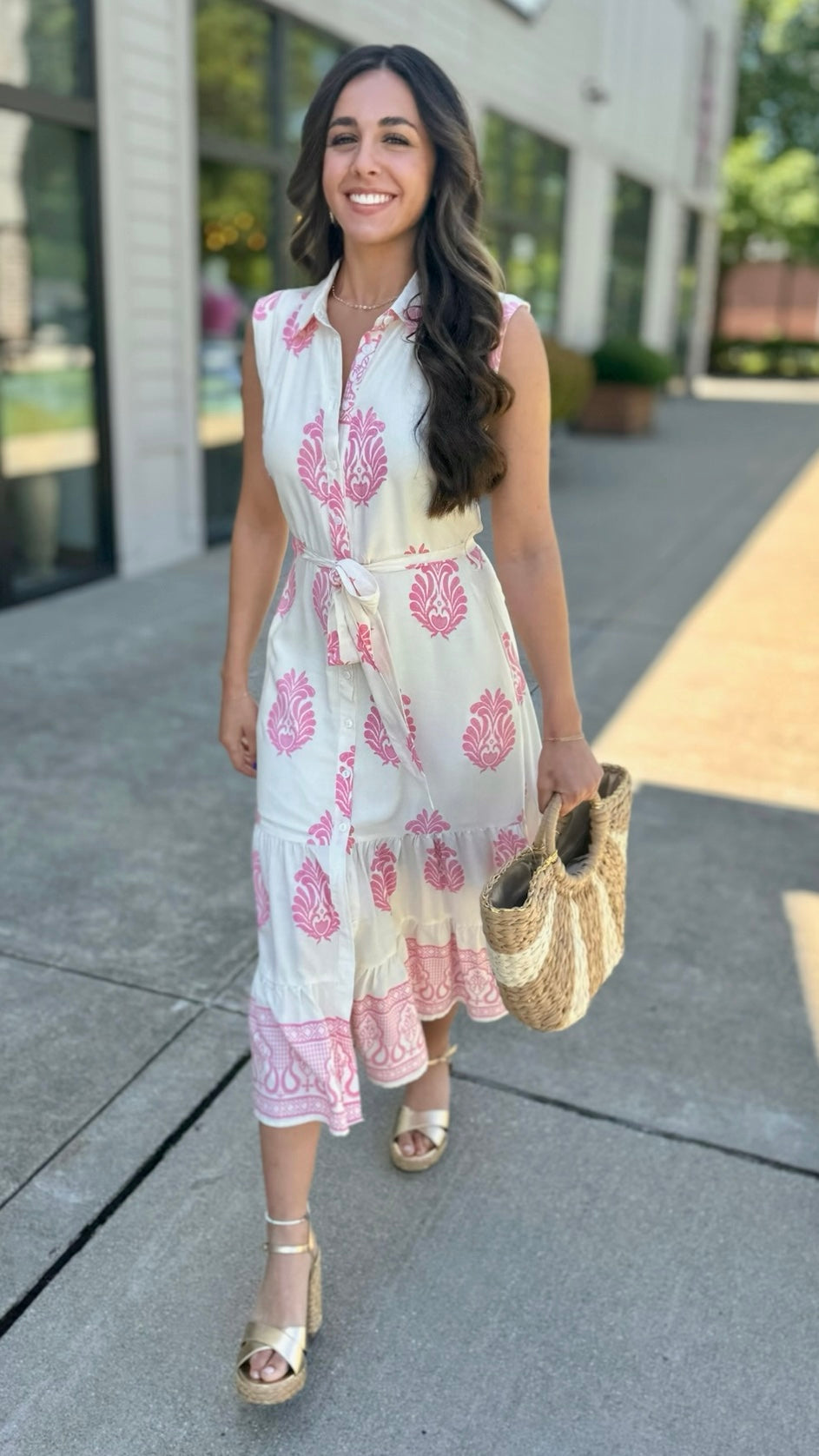 Taelynn Floral Dress - Ivory