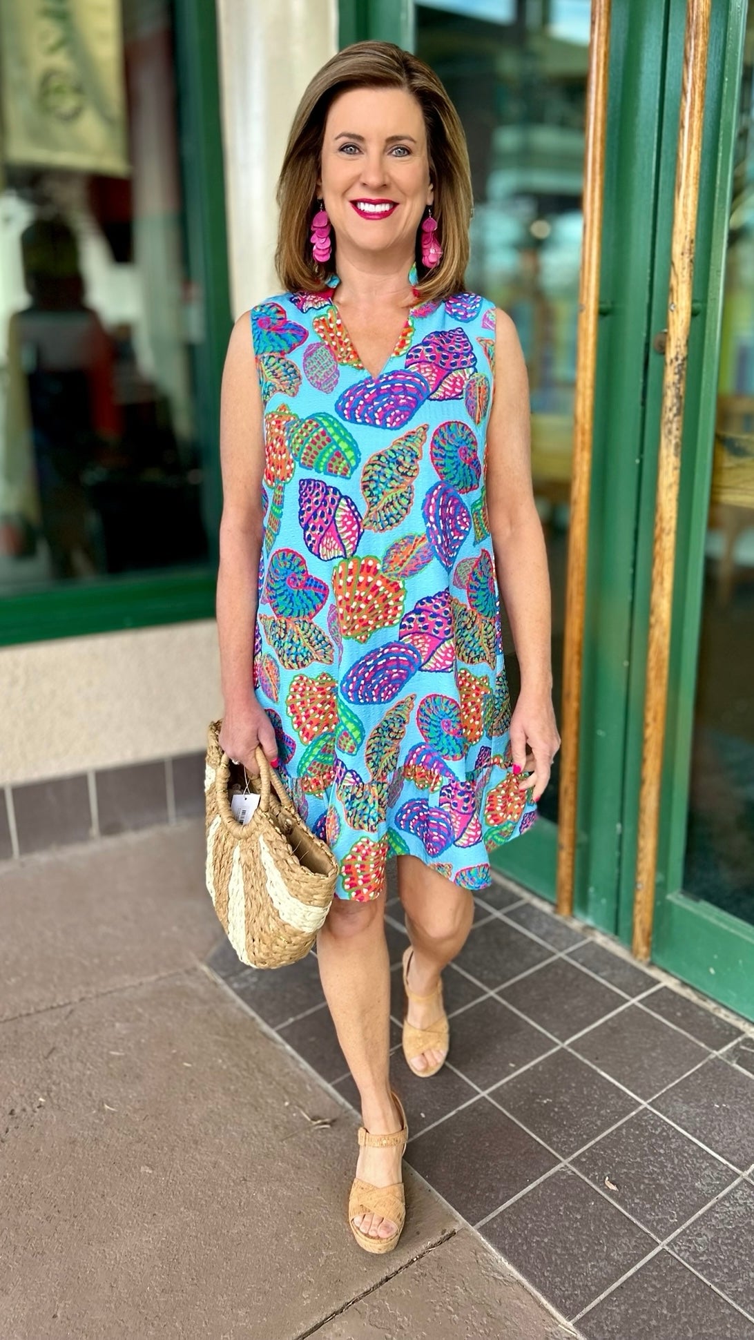 Sofia Seashell Sleeveless Dress