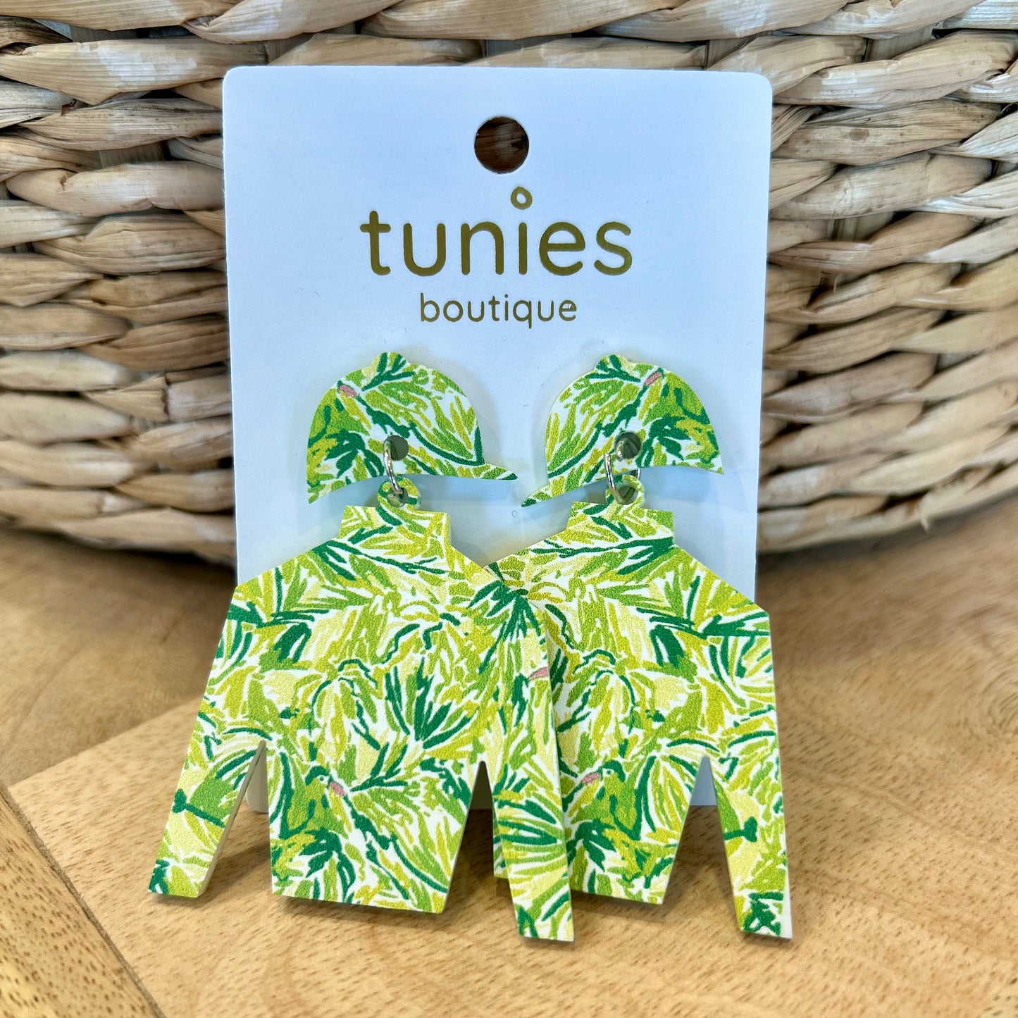 Palm Jockey Earring - Green
