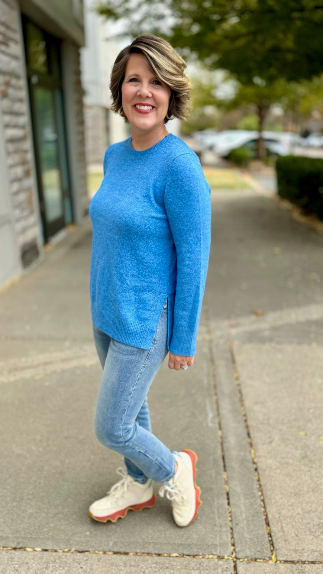 Imogen Crew Neck Sweater - Sky