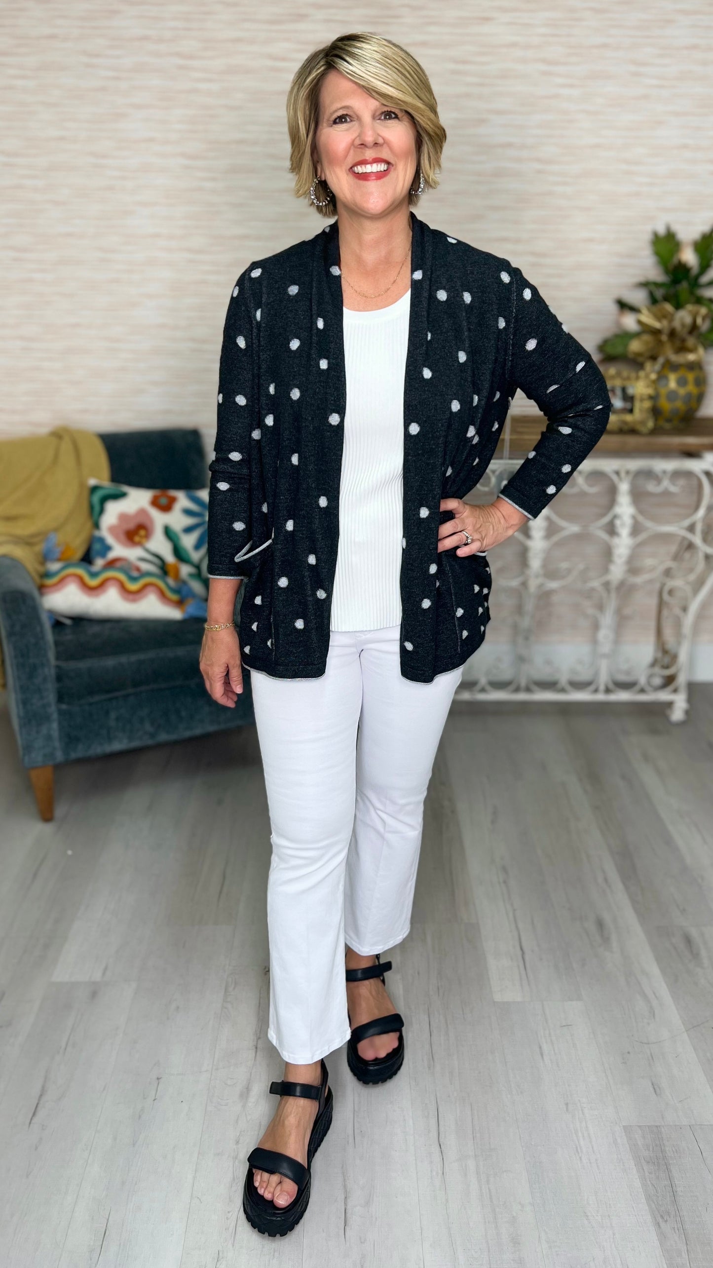 Habitat Dotty Cardigan - Black