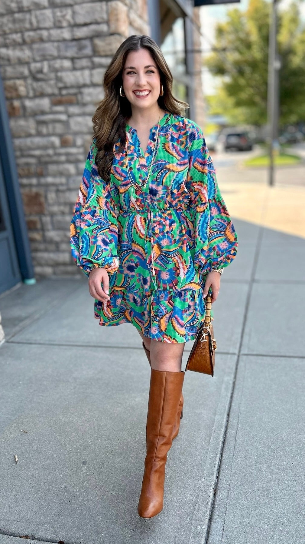 Birds Of A Feather Dress - Multi Color