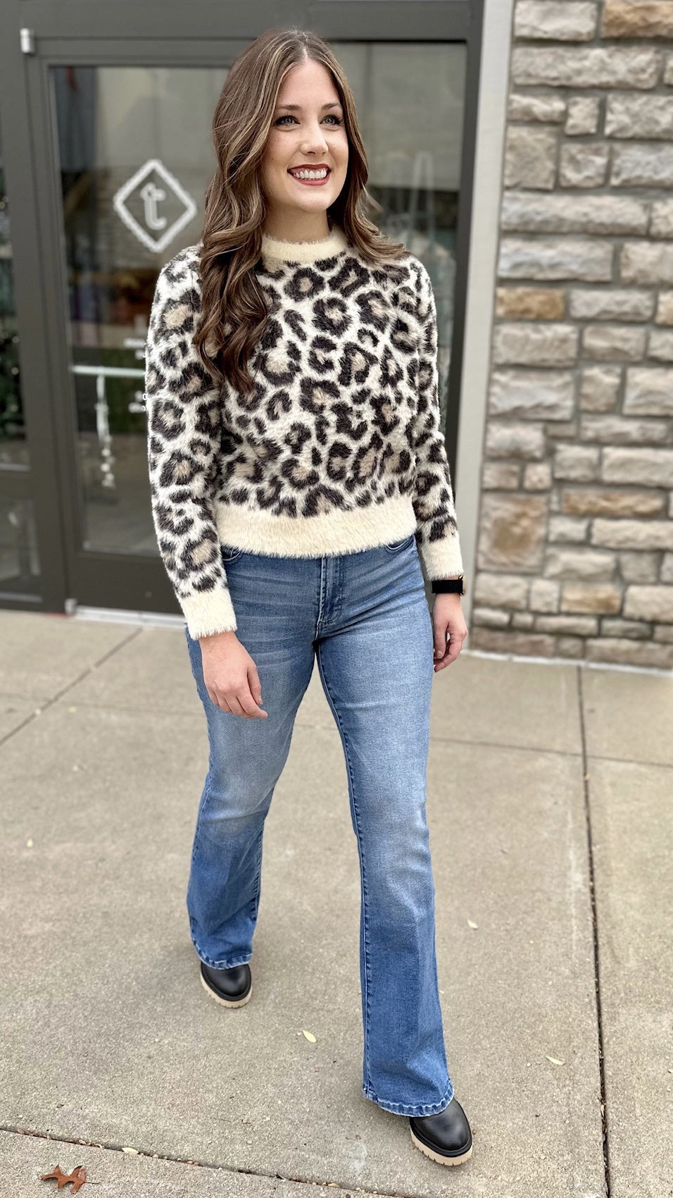 Furry Frenzy Leopard Sweater