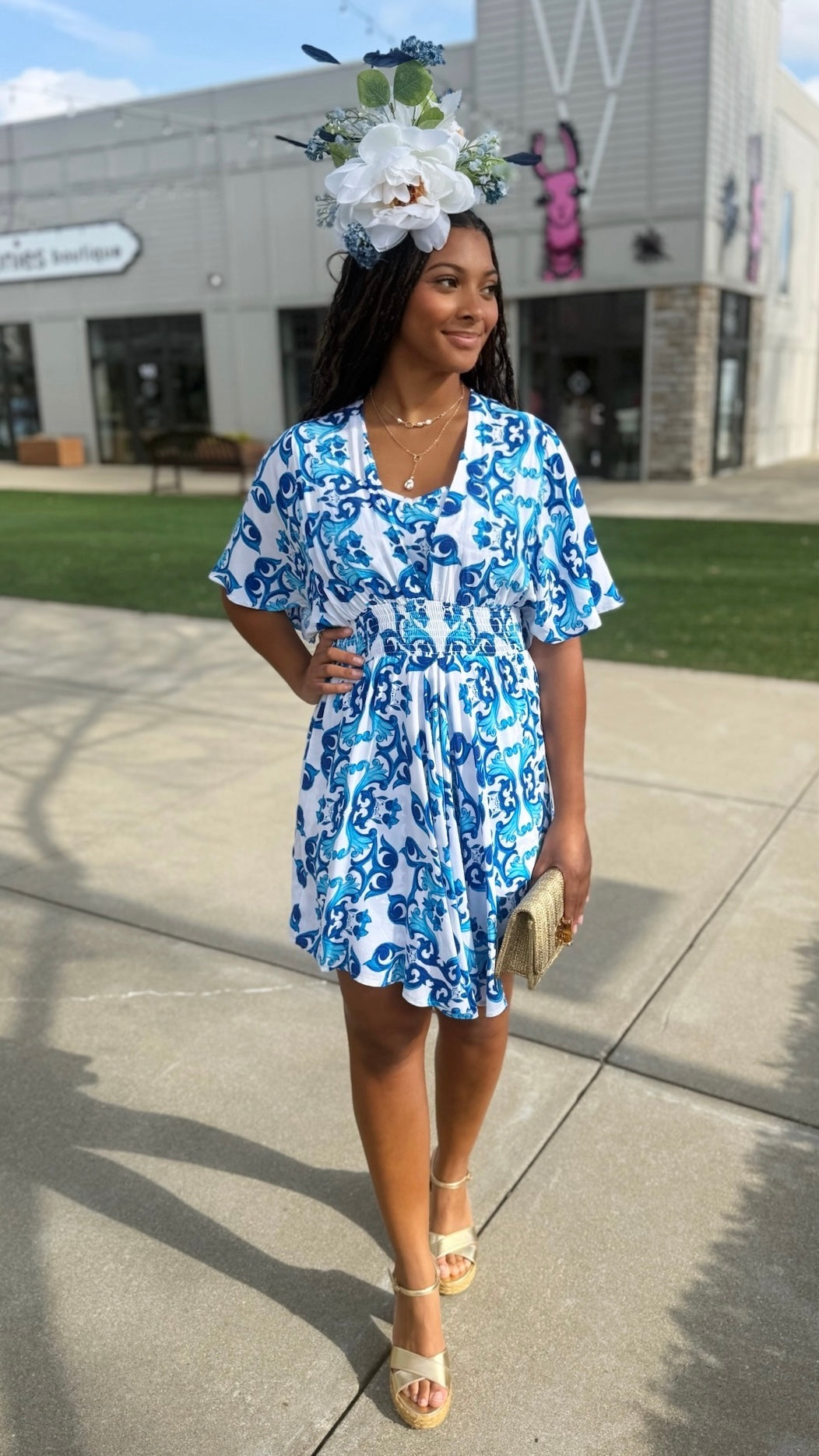 Tolani Dress Diana - Aqua