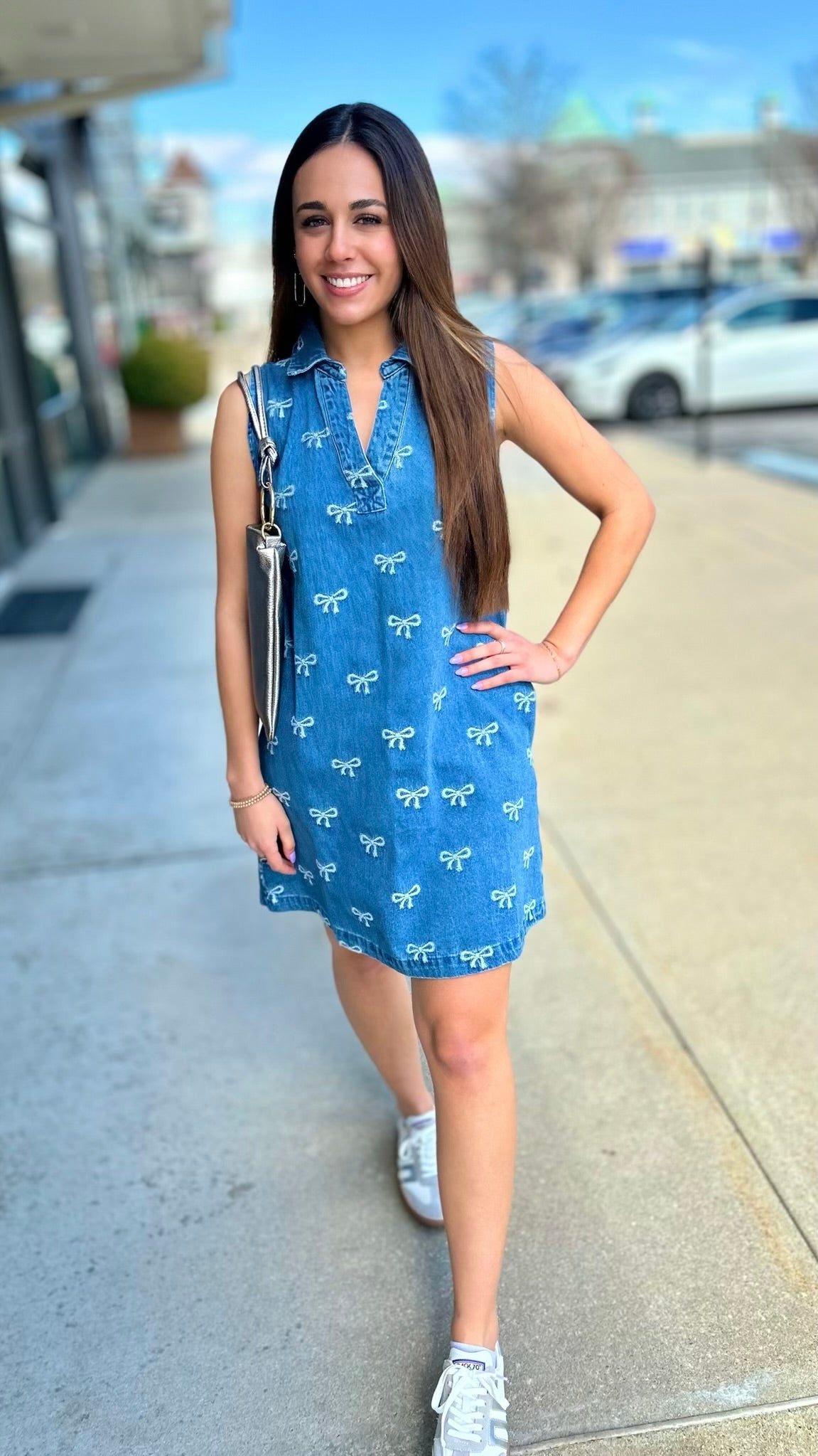 Denim Bow Dress