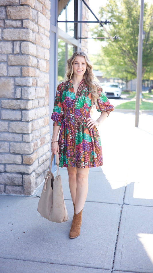 Sienna Dress - Brown