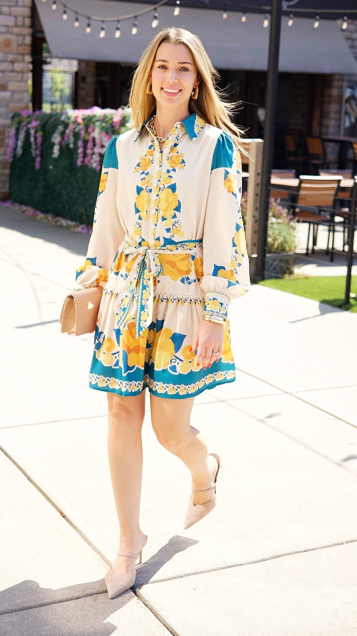 Harper Floral Belted Dress