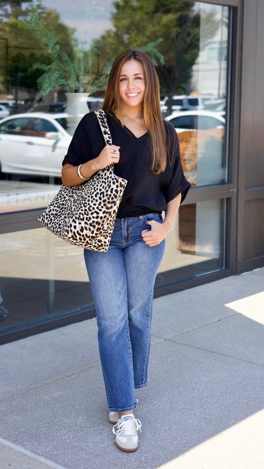 Michael Stars Imani Dolman Sleeve Top - Black