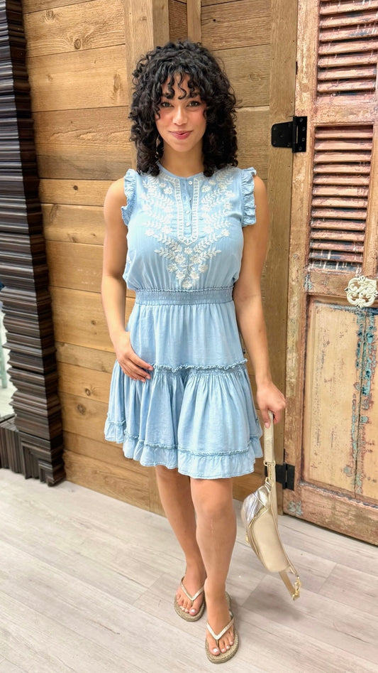 Dear John Narissa Dress - Carolina Blue